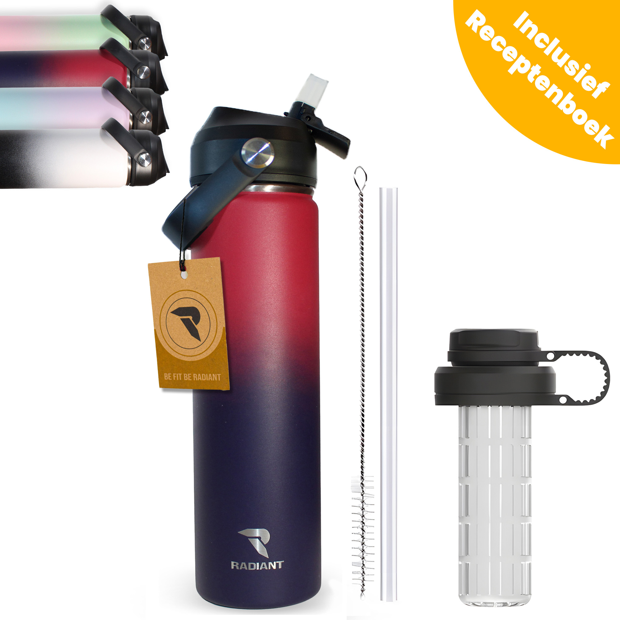 Radiant Waterfles 750ML Fruit filter Sapphire Ember