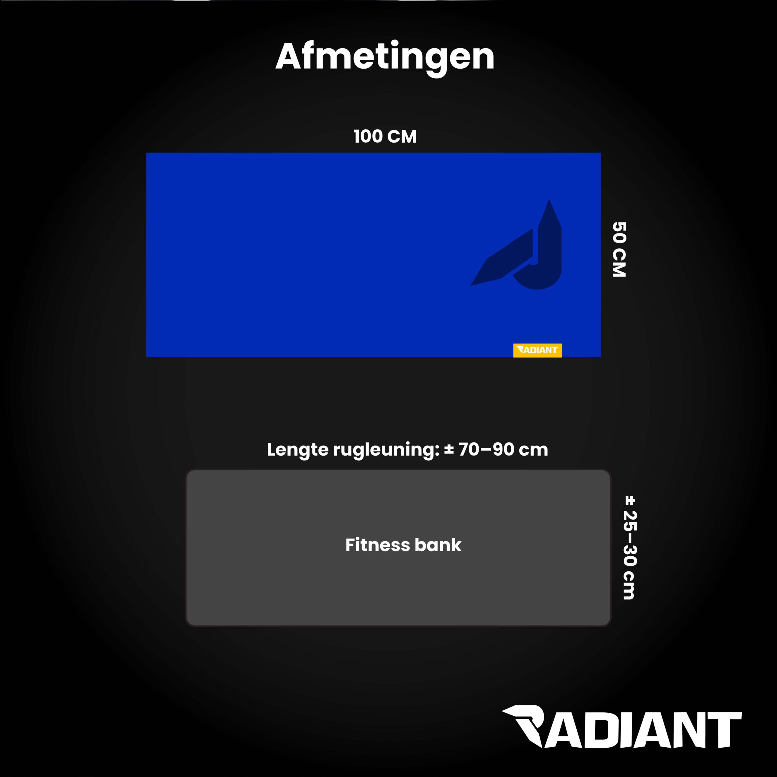 Radiant Sporthanddoek met Ritsvak 50x100cm Baby Blauw - Afbeelding 8