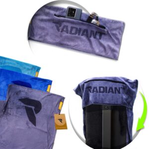 Radiant Sporthanddoek met Ritsvak 50x100cm Grijs