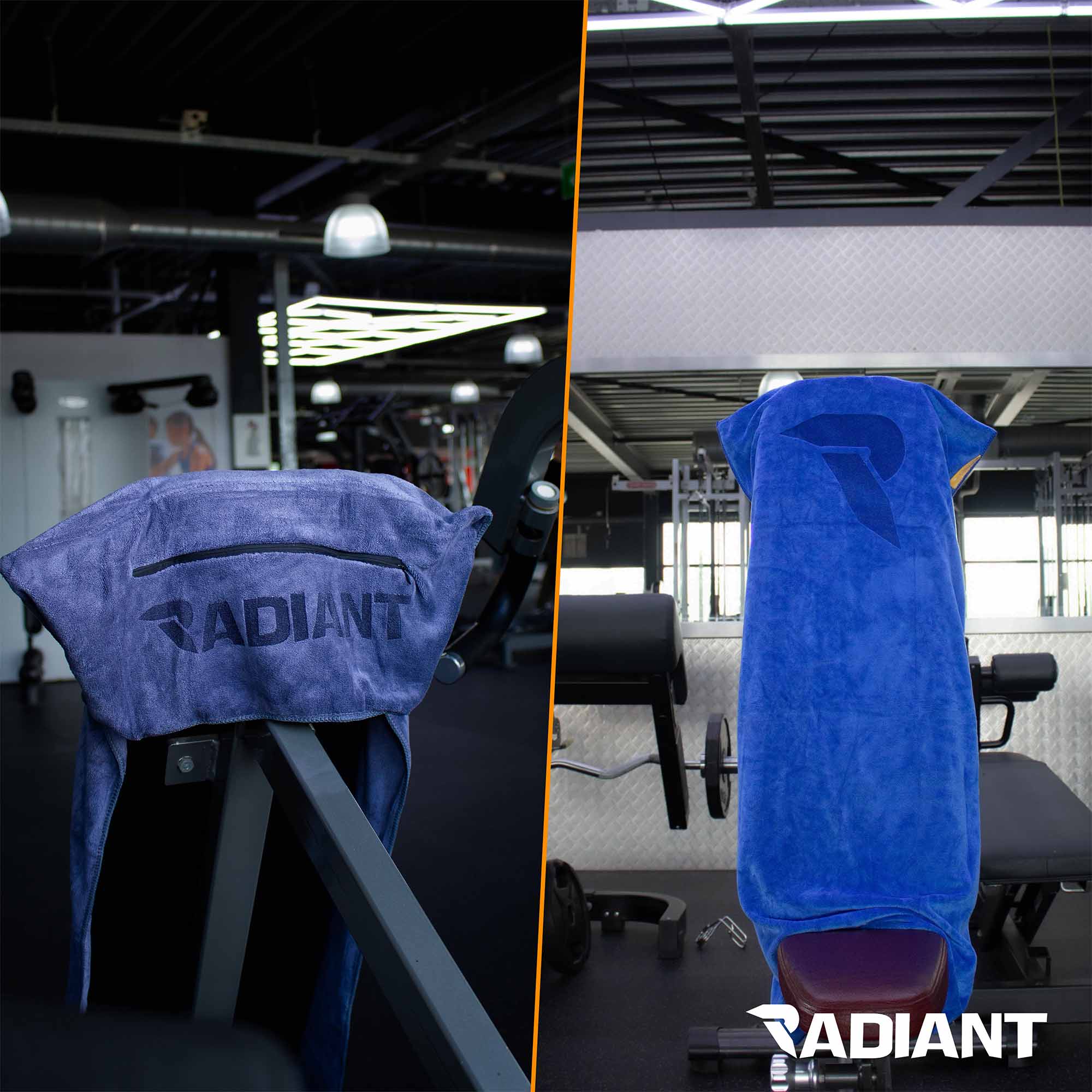 Radiant Sporthanddoek met Ritsvak 50x100cm Baby Blauw - Afbeelding 2