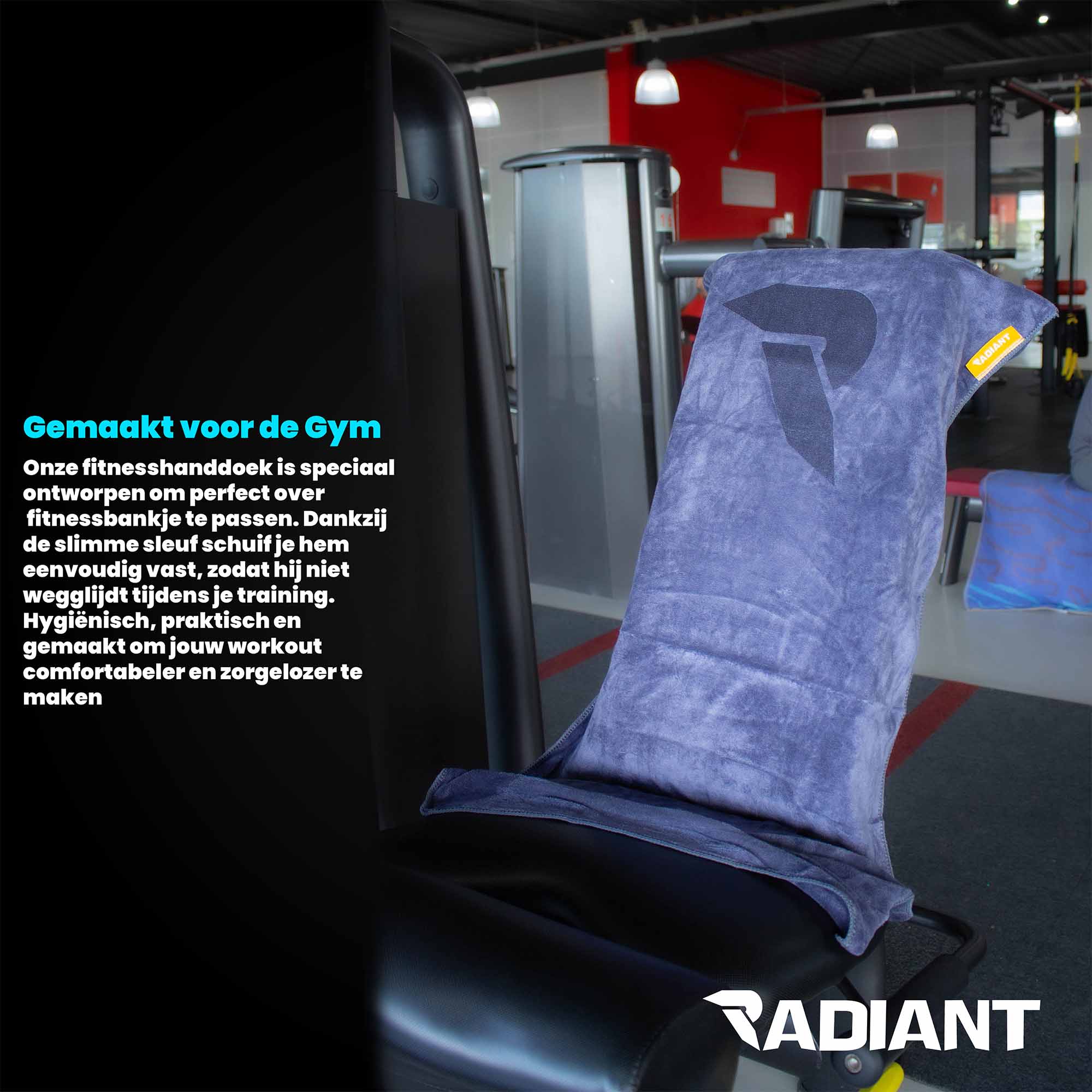 Radiant Sporthanddoek met Ritsvak 50x100cm Baby Blauw - Afbeelding 5