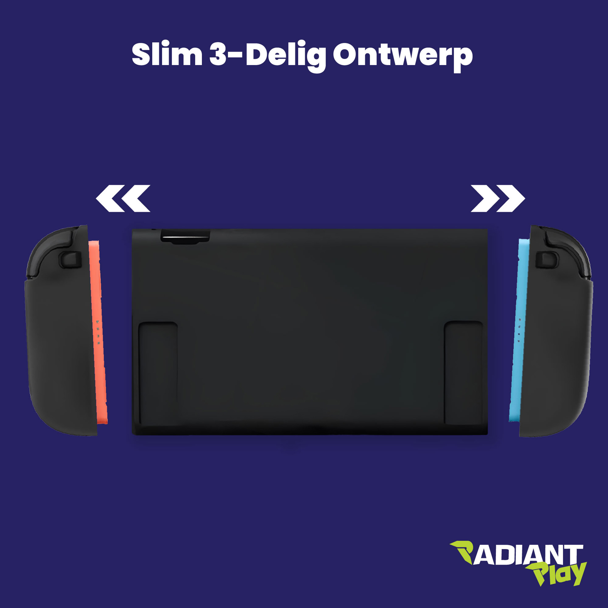 Nintendo Switch 2 Siliconen Beschermhoes - 3-Delig Flexibel Hoesje - Afbeelding 4